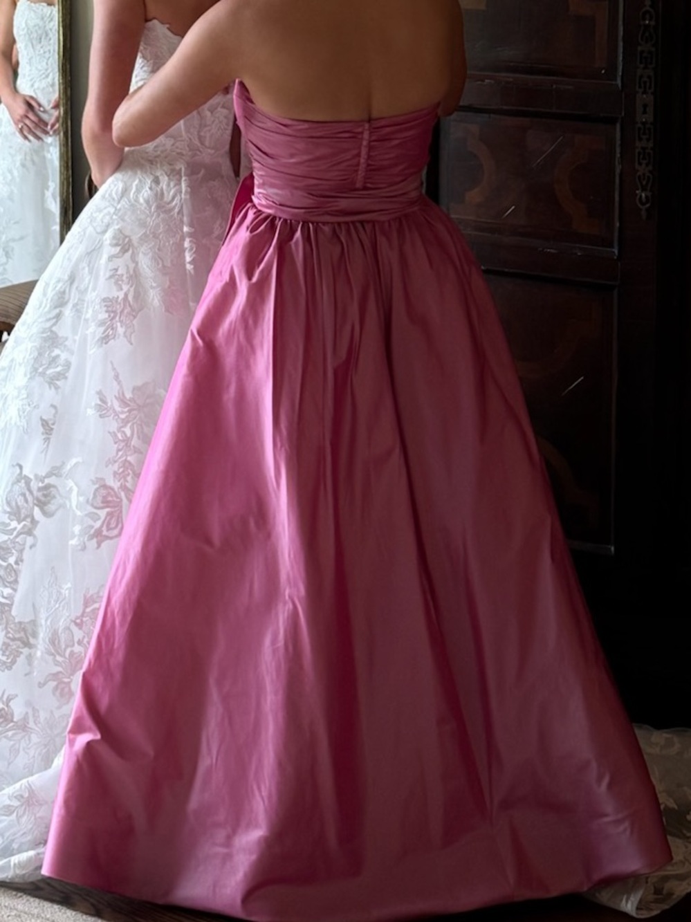 Catherine Regehr Pink Strapless Taffeta Gown - Picture 3 of 4
